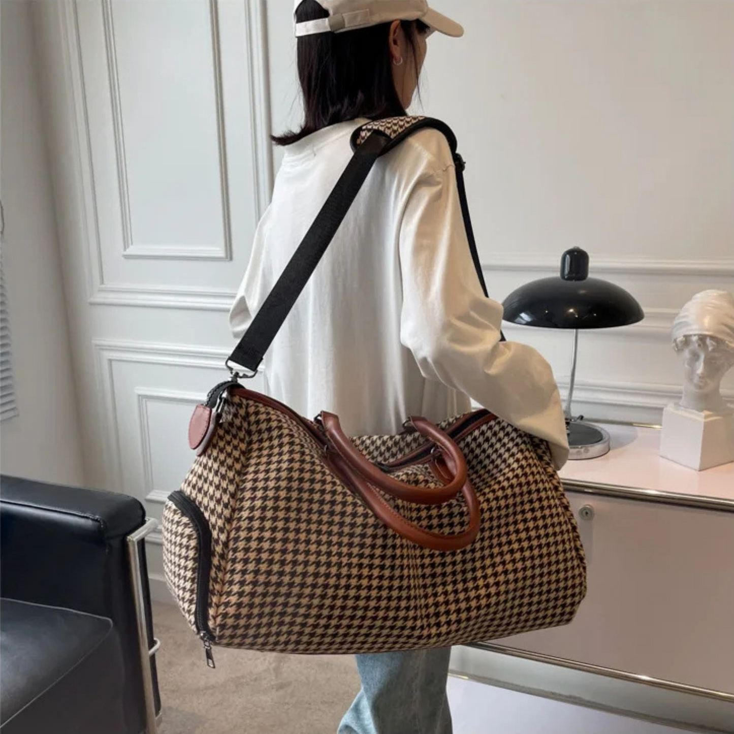 Avenue Houndstooth Weekender Bag