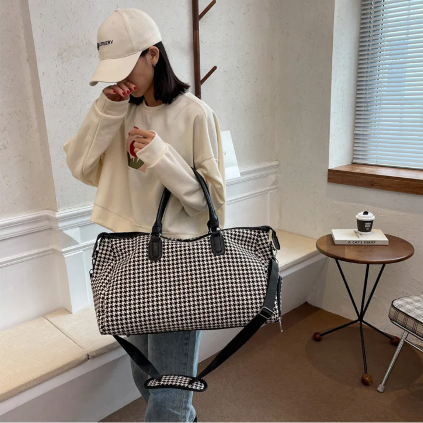 Avenue Houndstooth Weekender Bag