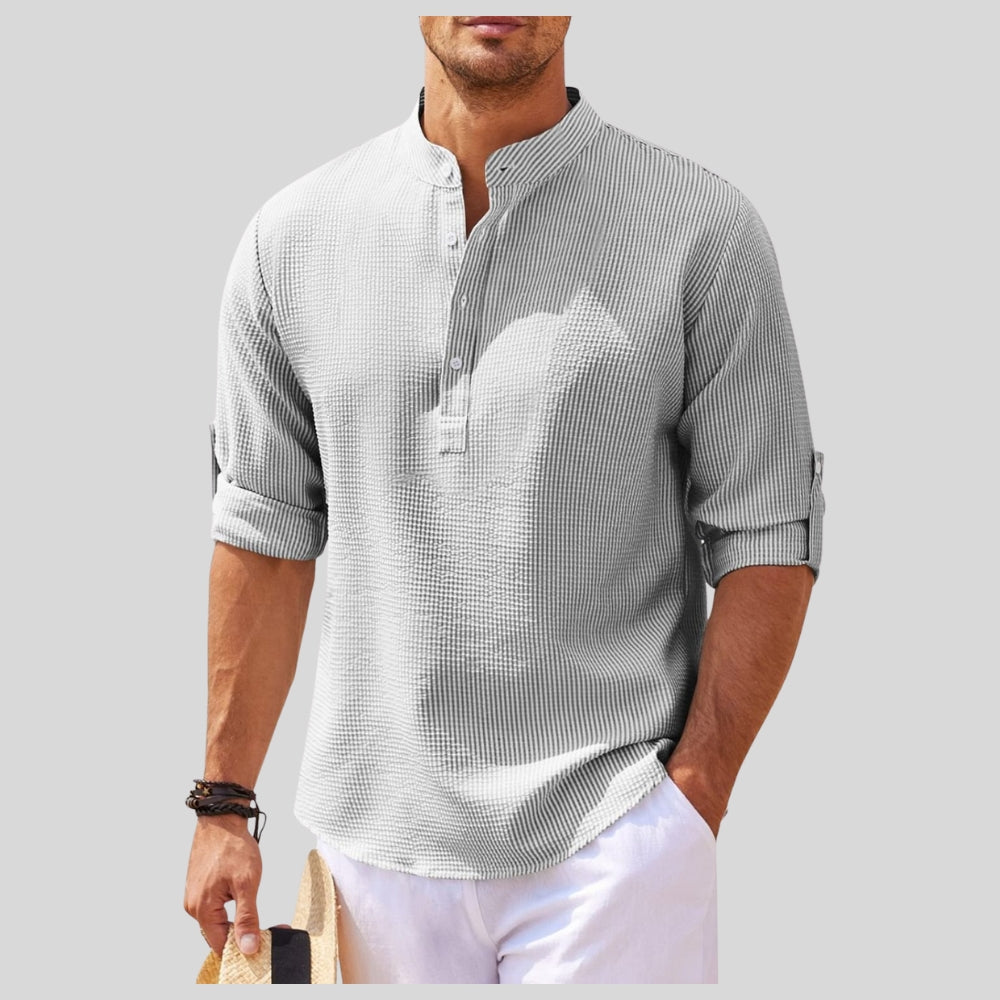Half-Button Long Sleeve Shirt