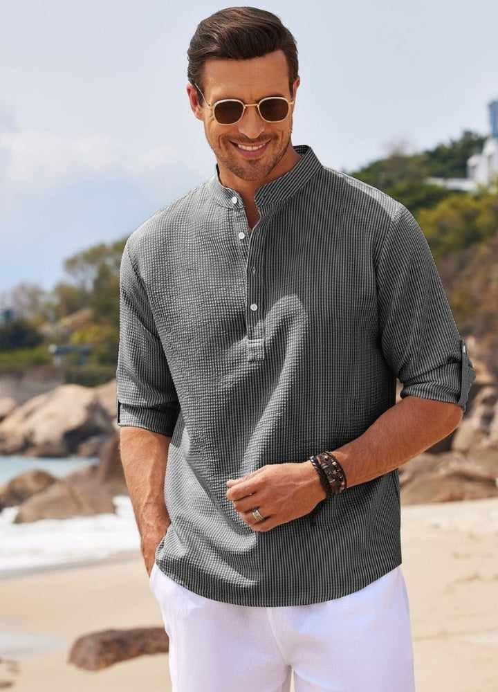 Half-Button Long Sleeve Shirt