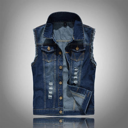 Riot Distressed Denim Vest