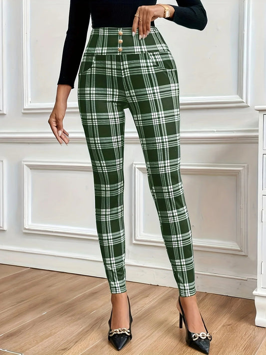 Madison High-Waist Plaid Legging