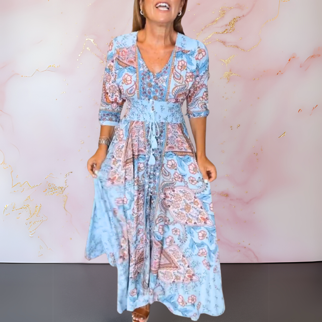 Iselore | Elegant summer dress with V-neckline