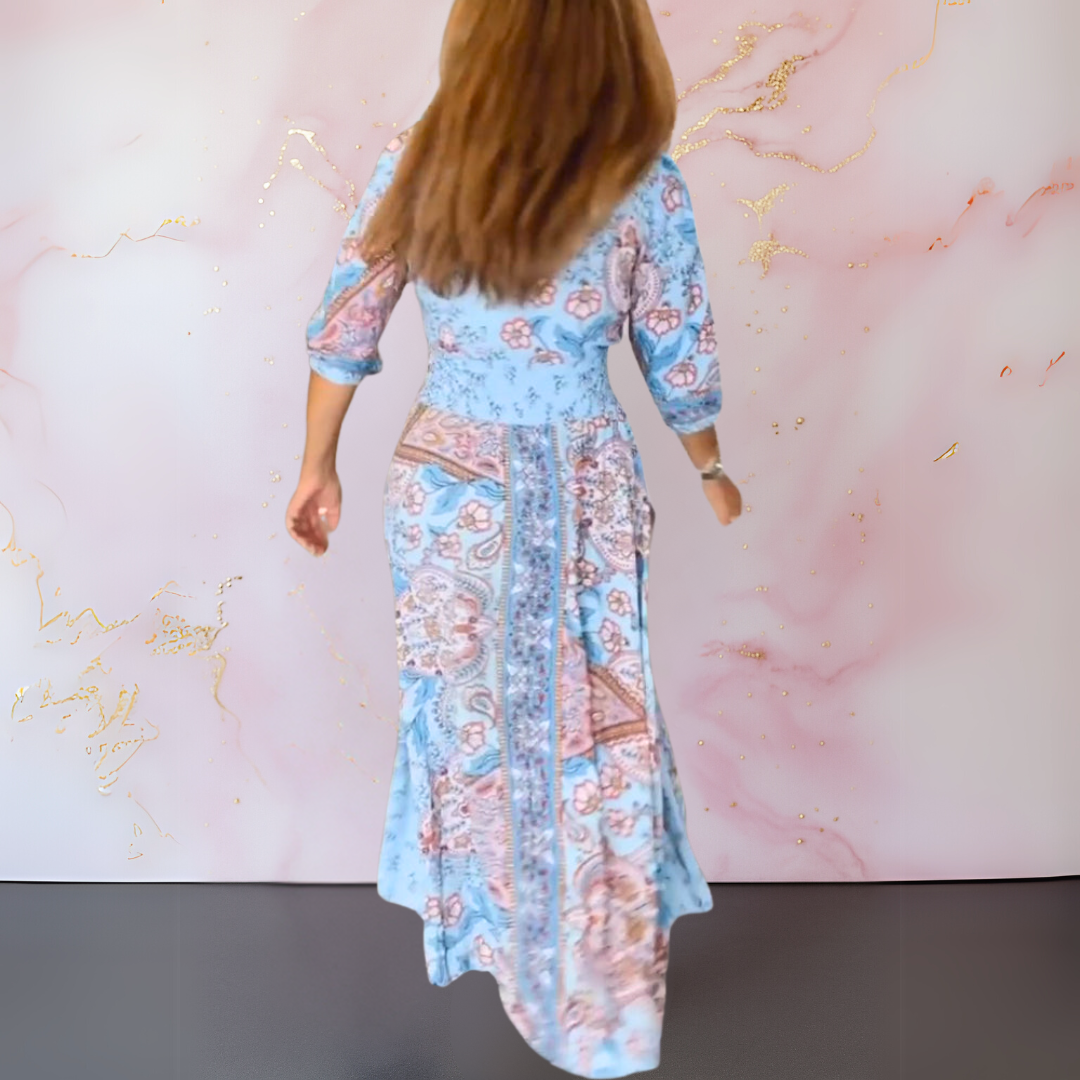 Iselore | Elegant summer dress with V-neckline