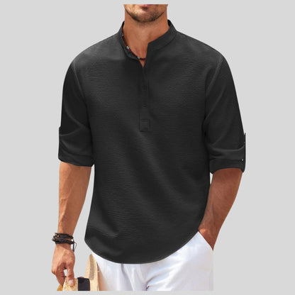 Half-Button Long Sleeve Shirt