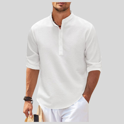 Half-Button Long Sleeve Shirt
