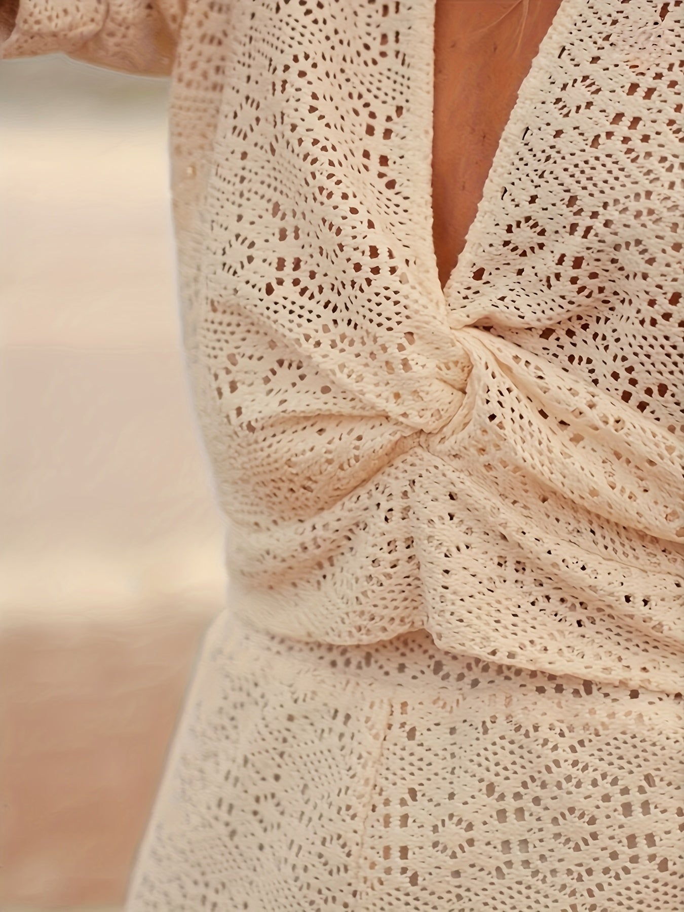 Callie - V-Neck Blouse with Asymmetric Embroidery
