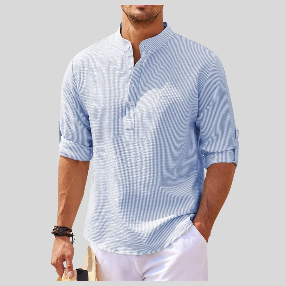 Half-Button Long Sleeve Shirt