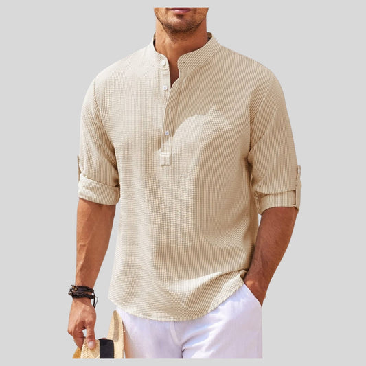 Half-Button Long Sleeve Shirt