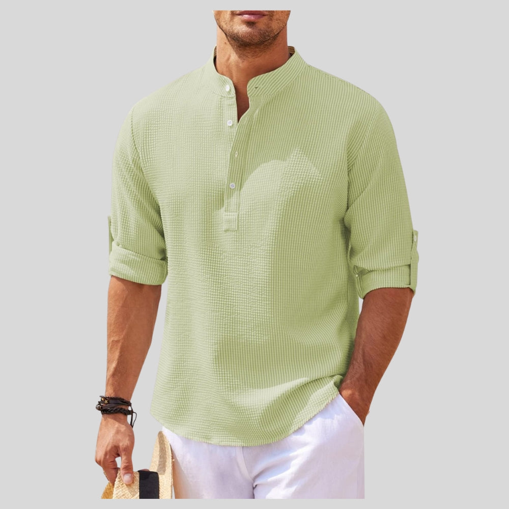 Half-Button Long Sleeve Shirt