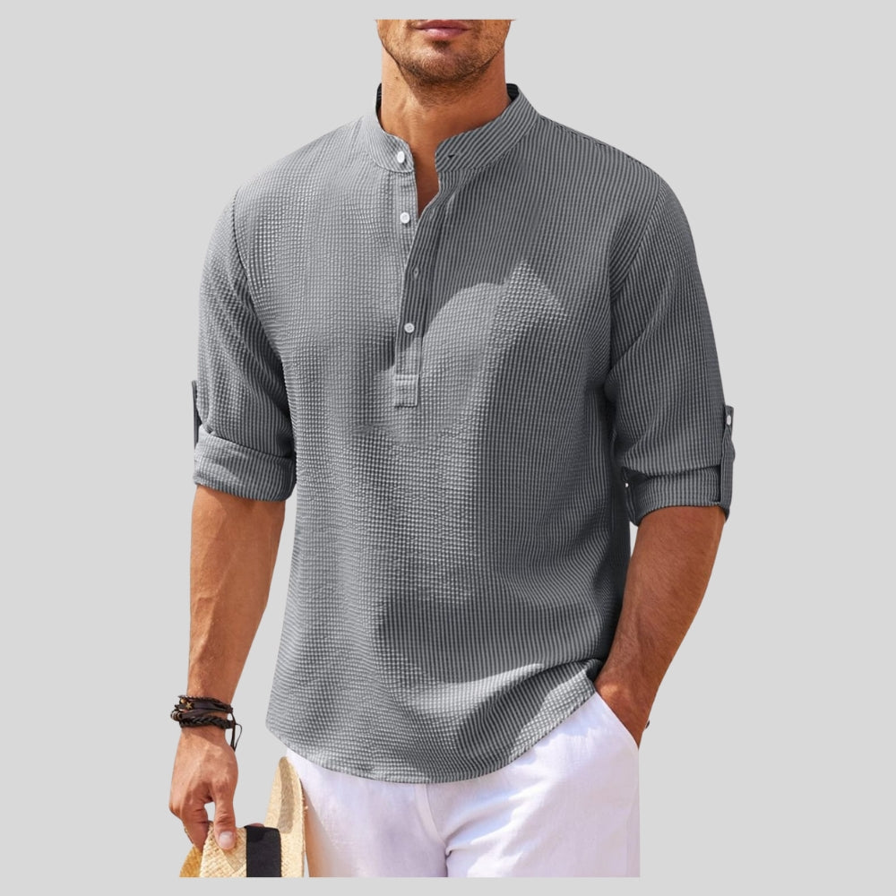 Half-Button Long Sleeve Shirt