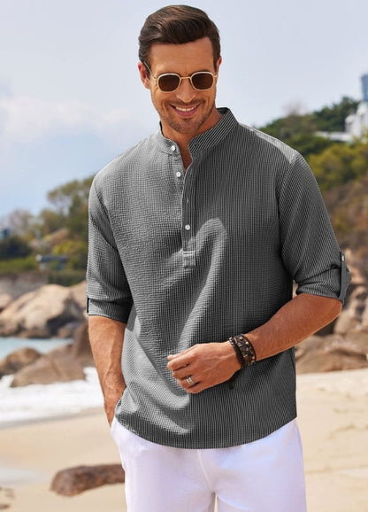 Half-Button Long Sleeve Shirt